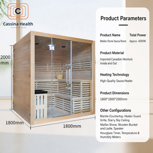 3-4 Person Traditional Finnish <strong>Sauna</strong> Room Indoor Solid Wood Dry Steam <strong>Sauna</strong> Cabin For Villa Residential Wellness Spa Project - Product Image 3