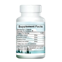 Capsules de Gourd Amer Premium OEM en Gros, 45 Capsules avec Extrait de Gourd Amer et Extrait de Cannelle, Complément Herbal