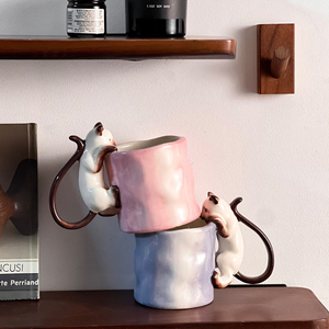 Nouvelles tasses à café en céramique 3D créatives et personnalisées avec motif de chat mignon, tasses en céramique avec poignée en forme d'<span class=keywords><strong>animal</strong></span> pour la maison et les cadeaux d'amis - Product Image 4