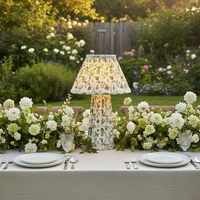 Lampes de table en tissu rechargeables au design unique, 2700K, décoration de luxe pour hôtel, salon, mariage, lampe de table sans fil