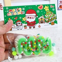 Jouet Squishy Alimentaire de Noël : Donut, Gaufre, Crème Glacée – Jouet à Presser Anti-Stress Musical – Vente en Gros pour Fêtes et Cadeaux