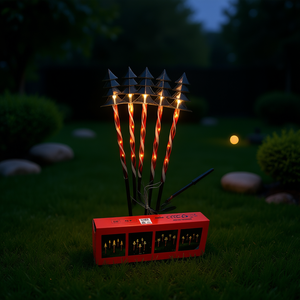 Luces Solares para Jardín, 5 Piezas, Árbol de Navidad de 18 Pulgadas, LED Blanco Cálido, Alimentadas por Energía Solar, Iluminación Exterior para Paisajes, Certificación IP65 y RoHS - Product Image 2