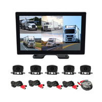 Système de sécurité pour camion Wemaer avec écran tactile 10,1 pouces, enregistreur DVR AHD 5 canaux 1080P et caméra de recul étanche avec vision nocturne