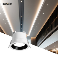 Plafonnier encastré LED COB avec grille en nid d'abeille en option pour l'éclairage intérieur commercial