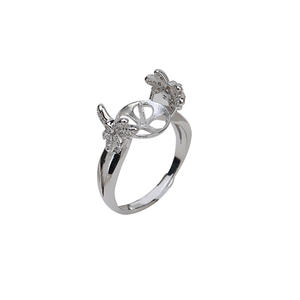 Anillo Abierto de Plata S925 para Mujer con Perla Natural, Accesorios DIY, Talla 13.5-14.5, Bandeja de Joyería de Acero Inoxidable 158 - Product Image 5