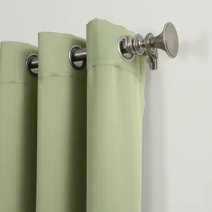 Bindi Sage Green Grommet Blackout Curtains Thermal Insulated BedRoom Darkening Curtains For Living Room