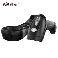 Escáner de Código de Barras Inalámbrico BT de Alta Resistencia A-1900BTN con Base, Compatible con Códigos 1D, 2D y QR Apilados, para Punto de Venta, Inventario y Almacén