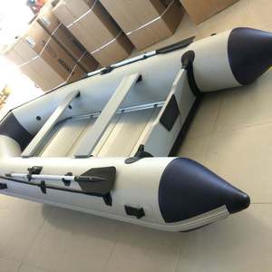 เรือพายเป่าลม Plato สำหรับตกปลาและล่องแก่ง ทำจากผ้าใบพีวีซี พร้อมชุดอุปกรณ์เรือคายัคแบบคอมโบ พร้อมเครื่องยนต์ติดท้ายเรือ สำหรับพายเรือและกีฬาทางน้ำ - Product Image 5