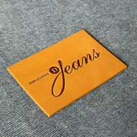 Étiquette en cuir véritable personnalisée en relief pour vêtements, accessoires de mode, logo de marque, patch rectangulaire écologique pour jeans, vente en gros