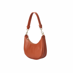 Bolsos de Hombro de Cuero Genuino de Diseño Nuevo para Mujer, Bolsos de Media Luna de Cuero Suave Casuales - Product Image 2