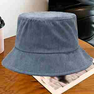 Corduroy Bucket <b>Hat</b> - Double-Sided Unisex Sun Protection <b>for</b> Travel Daily Wear Outdoor Activities Custom Logo Promotion Gift - Product Image 4