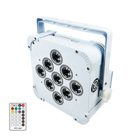 9 pièces 6 en 1 2.4G sans fil DMX RGBAW+UV LED Par Spotlights Éclairage pour événements de mariage Luminaires alimentés par batterie Rechargeable Barre lumineuse