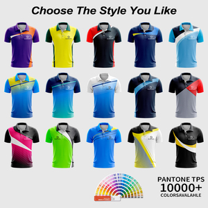 T-shirt da Golf con vestibilità a secco da uomo personalizzata per <span class=keywords><strong>Polo</strong></span> uniforme sportiva regolare con motivo e nome del Club stampati larghi - Product Image 4