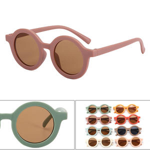 2025 moda 11 colores sólidos <span class=keywords><strong>Boho</strong></span> niños niñas <span class=keywords><strong>gafas</strong></span> de <span class=keywords><strong>sol</strong></span> Vintage forma redonda Retro bebé <span class=keywords><strong>gafas</strong></span> de <span class=keywords><strong>sol</strong></span> - Product Image 4