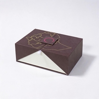 Boîte cadeau en carton rigide rectangulaire personnalisée à double ouverture avec couvercle double couche, design créatif pour offrir en cadeau