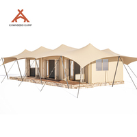 Tente de camping de luxe Kawagebo Kamp (KK) en toile Oxford imperméable PVDF/PVC avec salle de bain et cuisine pour 3-4 personnes