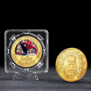 Offre Spéciale en Stock : Pièces Commémoratives en Fer de 40 mm Avengers Spider-Man Iron Man, Badges et Artisanat Métallique - Product Image 2