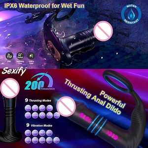 Vibrador Anal, Masajeador <span class=keywords><strong>de</strong></span> Próstata, Anillo para Pene, Juguete Anal, Tapón Anal, Dildo Telescópico con Control por Aplicación para Punto G Masculino - Product Image 5