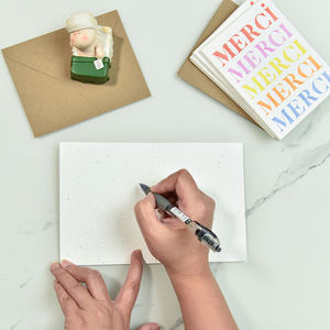 Custom Eco-Friendly Biodegradable Seed Paper Greeting Card Envelopes Blank Handwriting Thank You Gift Cards with Printed Logo - Product Image 2