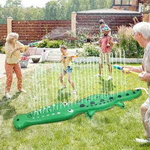 เครื่องพ่นน้ำเป่าลมรูปจระเข้ขนาดใหญ่สำหรับเด็ก ใช้ในสวนหลังบ้านกลางแจ้ง โครงพลาสติก ของเล่นน้ำสำหรับเด็กชายและเด็กหญิงในช่วงฤดูร้อน - Product Image 6