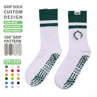 Chaussettes de yoga ou de Pilates en coton antidérapantes pour femmes, fabriquées sur mesure, avec logo imprimé, chaussettes de yoga à adhérence