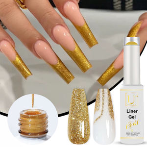 Unails Black Nail Art Liner Nail 12 colores para <span class=keywords><strong>manicura</strong></span> <span class=keywords><strong>francesa</strong></span> Soak off Gel Platinum Nail Color Display Polvo Acrílico - Product Image 4