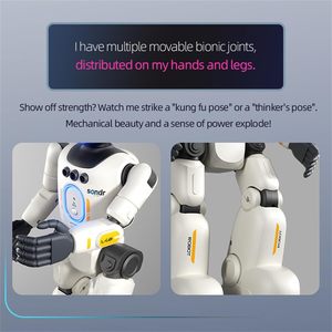 DWI Dowellin Remote Gesture Control Large Plastic Educational <strong>Robot</strong> Singing Dancing &amp; Walking Articulated Joints Mecanum Wheels - Product Image 6