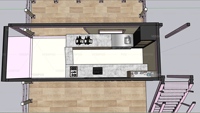 Conteneur mobile préfabriqué personnalisé de 20 pieds pour restaurant et café, bar avec panneaux sandwich en acier, design moderne, écologique