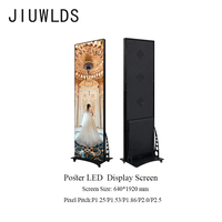 JIUWLDS affiche LED écran d'affichage P1.8 P2.5 polychrome intérieur Ultra mince Portable numérique vidéo publicité affiche écran miroir