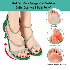 Coussinets métatarsiens <span class=keywords><strong>pour</strong></span> femmes, coussinets <span class=keywords><strong>pour</strong></span> l'avant-pied <span class=keywords><strong>pour</strong></span> talons hauts, coussinets antidérapants confortables, inserts de chaussures en gel, soulagement de la douleur au pied, taille unique - Product Image 6