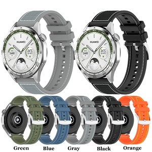 Correa de reloj de pulsera de silicona de tela de nailon de liberación rápida de 22mm para <span class=keywords><strong>Huawei</strong></span> <span class=keywords><strong>Watch</strong></span> GT4 46mm/<span class=keywords><strong>GT3</strong></span> <span class=keywords><strong>SE</strong></span> - Product Image 2