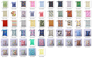 Tas Popok Tahan Air Basah Kering Tas Popok Travel Bersalin Kecil Dapat Dipakai Ulang Tas Basah Ritsleting Popok Cetak 30*40 Cm - Product Image 3