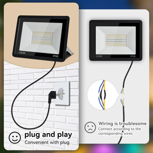Faretto RGB <span class=keywords><strong>da</strong></span> <span class=keywords><strong>Esterno</strong></span>/Interno Impermeabile IP66 con Controllo Tramite App Tuya/Telecomando 100W/50W, Illuminazione Decorativa per Giardino e Feste AC85V-220V - Product Image 3
