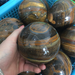 All'ingrosso naturale <span class=keywords><strong>occhi</strong></span> di <span class=keywords><strong>tigre</strong></span> giallo pietra di cristallo Quatrz sfera di guarigione pietre Reiki per fengshui - Product Image 3