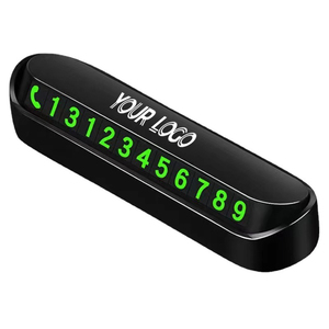 Tarjeta de Estacionamiento Temporal para Automóvil al por Mayor, Número de <span class=keywords><strong>Teléfono</strong></span> Personalizado, Accesorios para Placas de Matrícula, Estilo de Automóvil con Logotipo - Product Image 1
