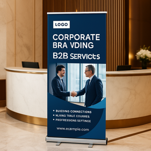 Dudukan spanduk gulung profesional Set lengkap 85x200cm spanduk gulung promosi acara cetak kustom - Product Image 1