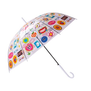 RST Ô Trong Suốt Ô In Hình Nụ Cười Đầy Màu Sắc Cho Nữ Và Cô Gái Trẻ - Product Image 5