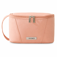 Trousse de Maquillage Géométrique Imperméable Personnalisable avec Logo, Organisateur de Voyage pour Articles de Toilette, Pochette Cosmétique à Large Ouverture, Double Fermeture Éclair, Vente en Gros
