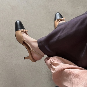 Escarpins pour femme en cuir <span class=keywords><strong>de</strong></span> vache véritable, à bout pointu, avec nœud, talon chaton, semelle intérieure en peau <span class=keywords><strong>de</strong></span> mouton souple, pour le bureau - Product Image 6