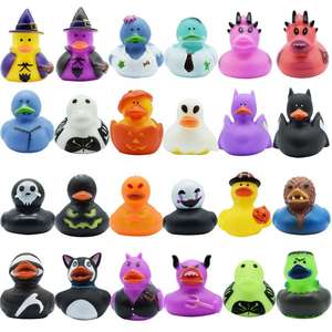 Juguetes de Baño de Goma con Forma de Pato de PVC Impresos en Masa Personalizados, Estilos Variados y Aleatorios, con Diseños de Patrones - Product Image 4