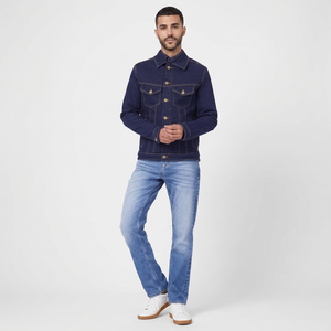 New Arrival 2026 Men's Blue Jean <b>Jackets</b> Stand Coated Hooded <b>Custom</b> Design Available Wholesale Streetwear Fashion OEM Service - Product Image 1