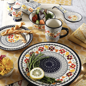 Bakeware del commercio all'ingrosso Dipinto A Mano Disegno Floreale <span class=keywords><strong>Blu</strong></span> Rotondo In Porcellana Torta Piatto Recrangular In Ceramica strumenti di Cottura Pan - Product Image 6