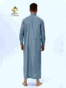 Al Haramain <b>Men</b> <b>Thobe</b> Long Sleeve Cotton Prayer Robe Solid Color Floor Length Modest Style Middle East Traditional Clothing - Product Image 1
