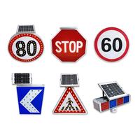Panneaux de signalisation routière réfléchissants en aluminium, vente en gros d'usine, panneaux de signalisation routière municipaux à LED, film réfléchissant personnalisable, divers modèles