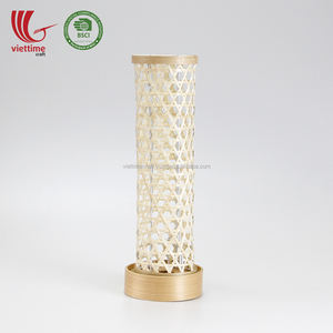 Lámpara de mesa de bambú de diseño moderno, pantalla de iluminación de estilo tradicional, fuente de alimentación eléctrica para lámparas de inducción, venta al por mayor - Product Image 1