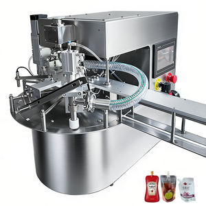 Máquina automática de llenado y tapado de bolsas con un solo boquilla para jugo, bebidas, detergente, miel, salsa y ketchup. - Product Image 2