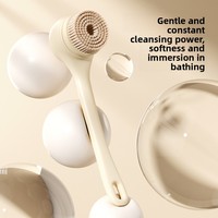 Brosse de bain électrique à long manche avec double engrenage et double vitesse de rotation, étanche IPX7 pour le corps, brosses de bain, éponges