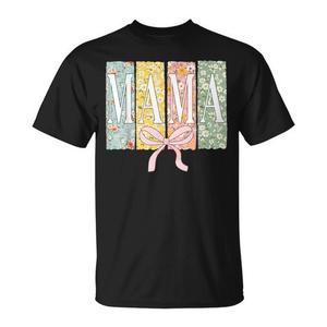 T-shirt Floreale Mama a Maniche Corte Girocollo Unisex per Adulti con Stampa Digitale Design per Festa di Riunione Familiare - Product Image 1