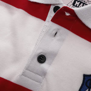 2019 nouveau rayé hommes pour chemise été décontracté à manches courtes pour col grande taille imprimé tricoté 100% coton Stock - Product Image 4