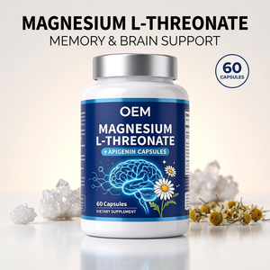 Cápsulas de L-Treonato de Magnesio OEM con Apigenina, 60 Cápsulas, Suplemento para el Cerebro, Suplemento Herbal de Fábrica - Product Image 1
